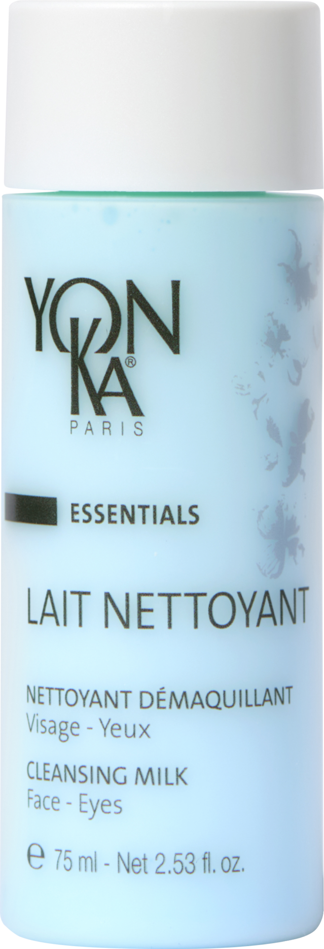 Flacon de lait nettoyant pour visage et yeux, Institut de beauté Toulouse.