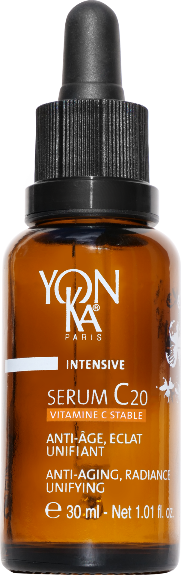 Flacon de sérum C20 pour soins de beauté au Casarosa Sporting Village.