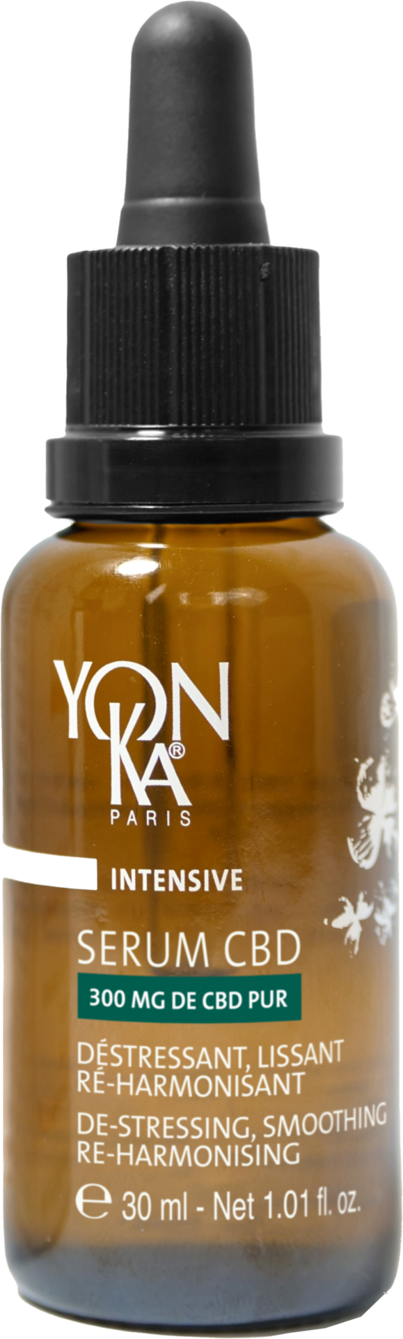 Flacon de sérum CBD Yon-ka, soins de beauté à l'Institut de beauté Toulouse.